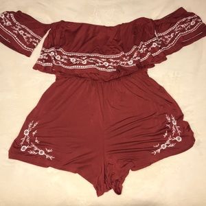 off the shoulder romper